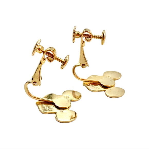 Mickey mouse screw back earrings Clearance